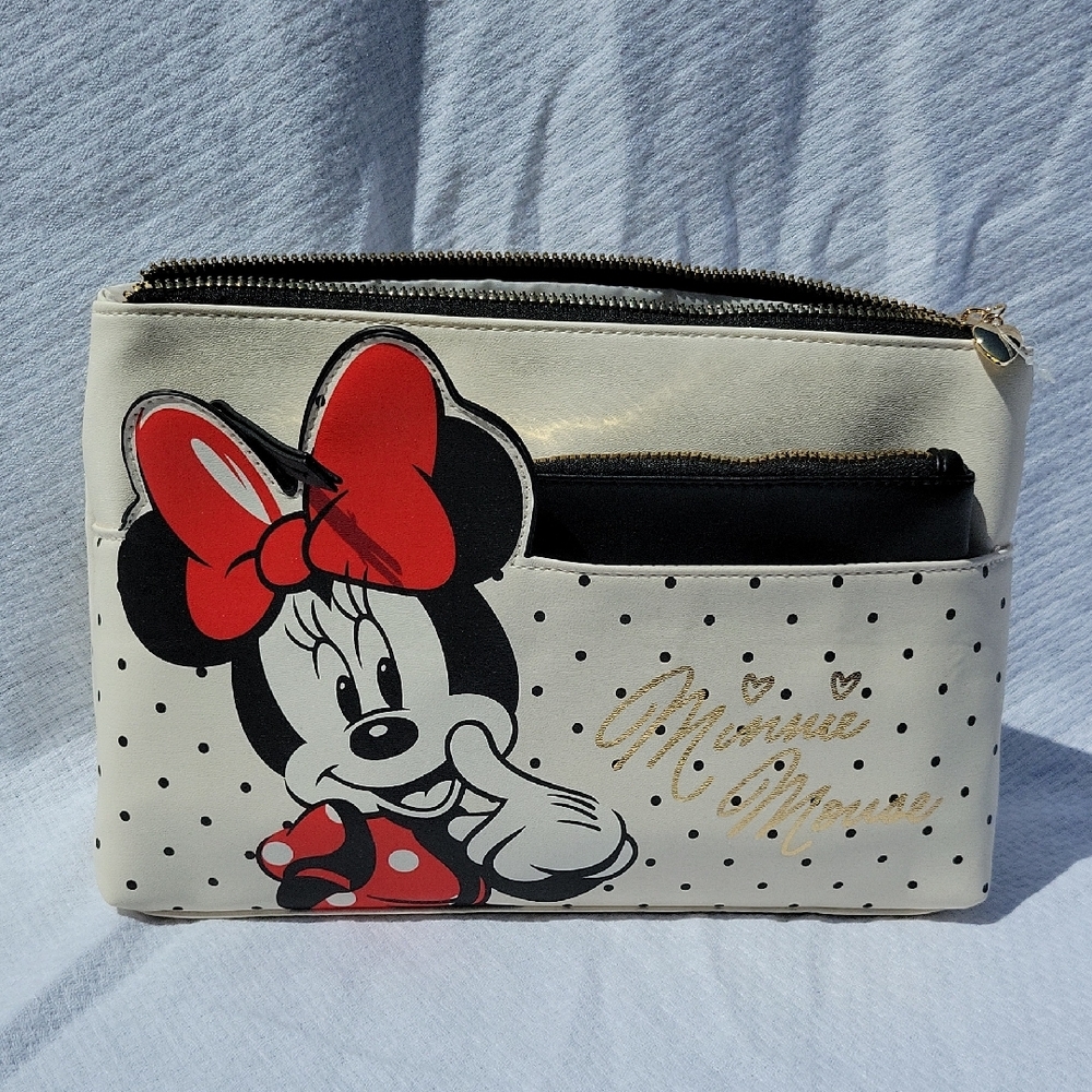 Primark Disney Minnie Mouse 2 Piece Cosmetics Bag Set NWOT